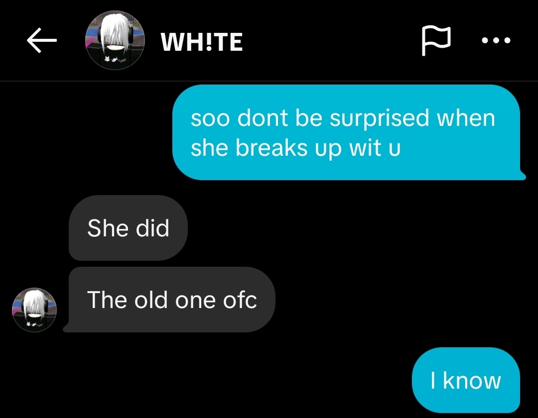 We told his gf to break up bc hes underage